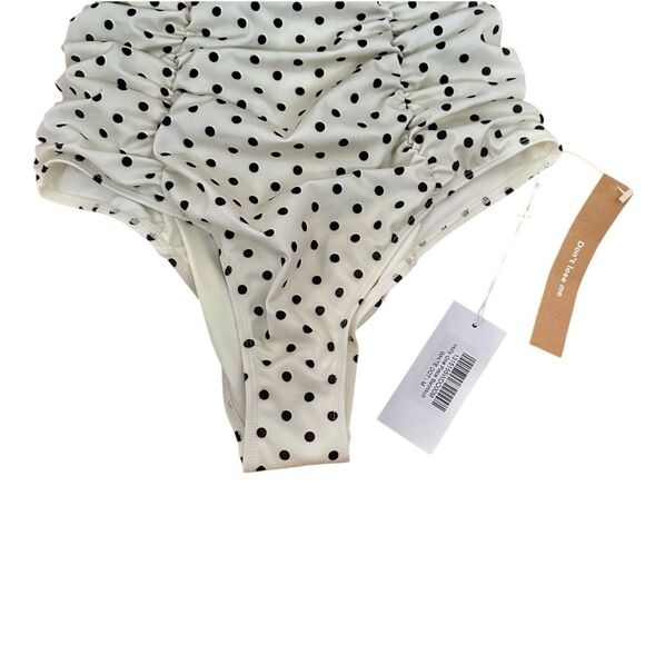Reformation Holly One-Piece Swimsuit Polka Dot New Size M - Picture 3 of 9